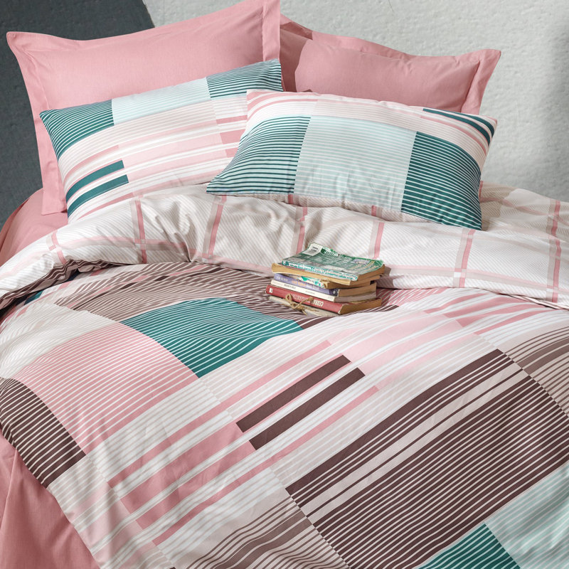 Ensemble de housse de couette Meets, Housse de couette double + 1 drap + 2 taies d'orei