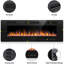 Braegger Recessed & Wall Mounted Electric Fireplace, Remote Control w/ Timer, Adjustable Flame Colour & Speed-616238213