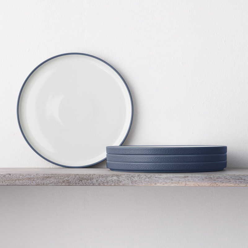 Petites assiettes en pierre Norortake Colortex, 6 po, Bleu