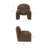 Mina Faux Fur Accent Chair In Brown-567561116