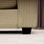 Velours côtelé rembourré 4 places avec repose-pieds: accoudoirs et coussins décoratifs, confortable pour la maison, le bureau, facile à assembler