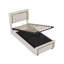 UK & EU Velvet Ottoman Bed with Fluted Gold-Trim Headboard, Luxury Gas-Lift Storage Bed, Beige/Black-1968579370-2049530070