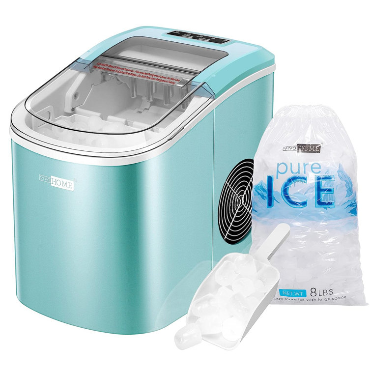 VIVOHOME 27lbs/Day Electric Portable Ice Maker Machine with Hand Scoop and Self Cleaning Function Finish: Light Green X003P4D2SV