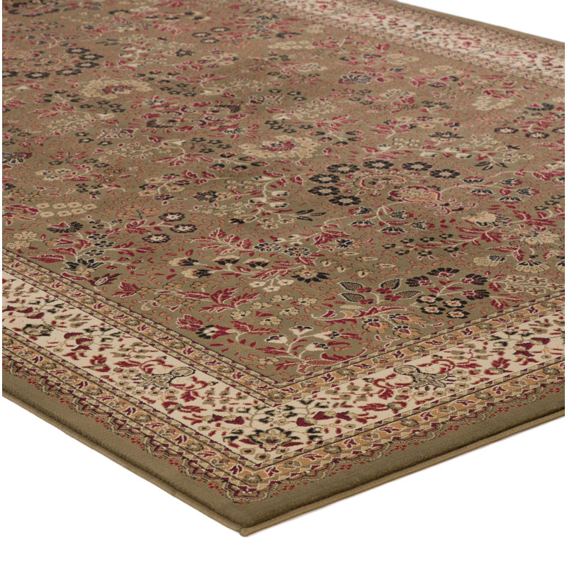 Tapis décoratif brun oriental izaja, Rectangle 5 pi 3 po x 7 pi 7 po