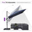 10' Square Large Cantilever Navy Umbrella with Base and 60-degree Rotation-67120625