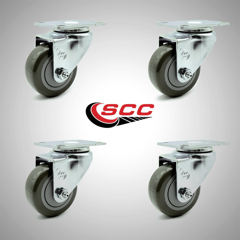 Polyurethane Caster, Gray