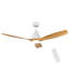 Ventilateur de plafond d'intérieur 52 pouces avec DEL intégrée - blanc mat avec pales à grain de bois brun antique