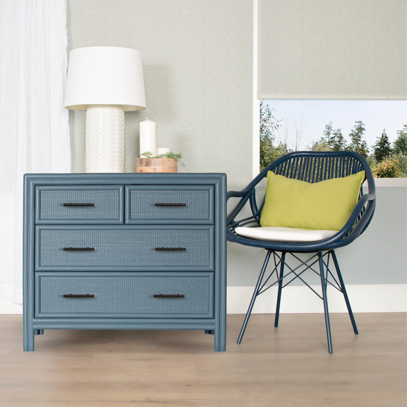 Aruba 36'' W Plywood / Laminate Board Nightstand, Regatta Blue