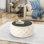 Moderne en velours beige doux avec décoration à boutons et couvercle en verre trempé, plateau de table délicat 29,91 po x 29,91 po x 14,5 po, accessoire, 30 po x 30 po x 14,5 po