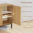 Wooden Freestanding Sideboard Buffet Cabinet with Fluted Doors, Adjustable Shelf Storage-1215032089
