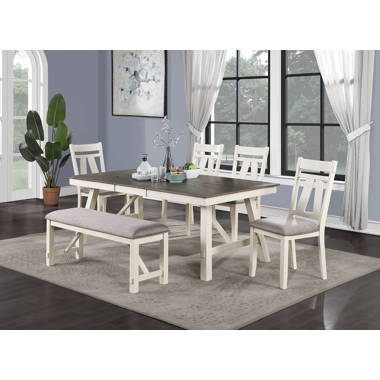 Darby Home Co Wayfair Rustic White Oak Wood Dining Reviews Wide & Seat, & Bench Drake | 68\