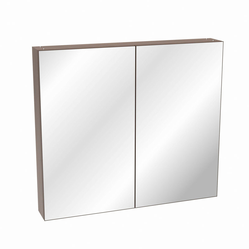 Armoire avec miroir pour salle de bain, armoire de salle de bain murale avec tablettes réglables