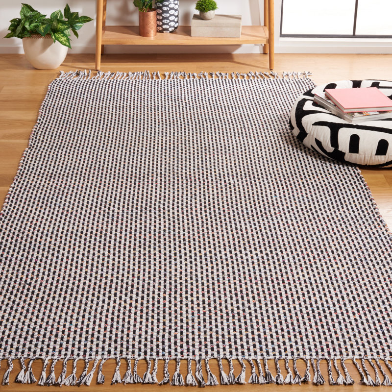 Haldo Flat Weave Cotton Striped Rug, Rectangle 5' x 8'
