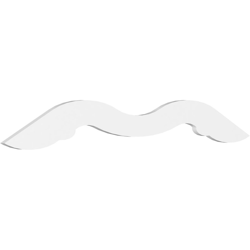 Pignon en PVC de qualité architecturale Midway, H 17,5 po x l 60 po x P 1 po, 6 / 12