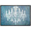 «Blue Pastel Paint», lustre en cristal blanc, lumières de style, contemporain, relax, calme, art mural sur toile-93589369-93589367