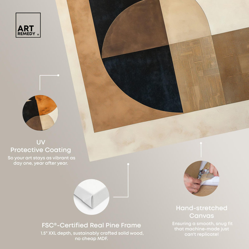 Toile «Divided Circle II» par Art Remedy, H 15 po x l 10 po, Toile tendue