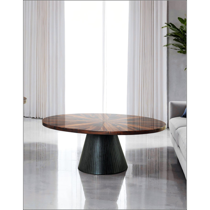 Table basse ovale de style contemporain