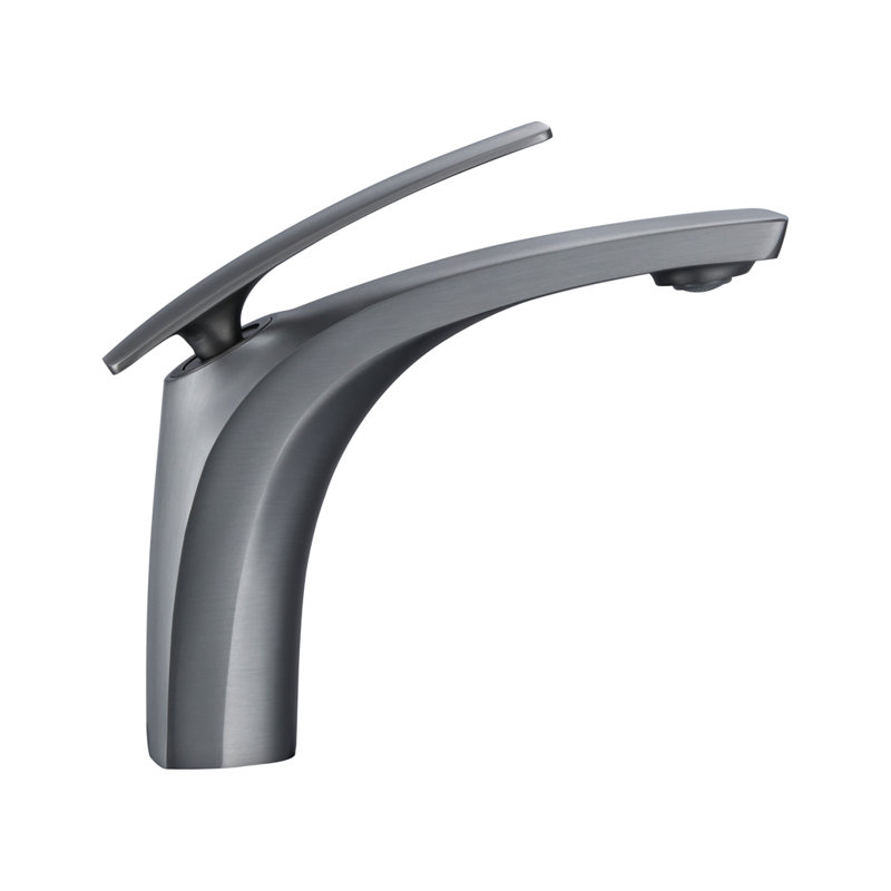 Robinet de salle de bain monocorps contemporain Judy, Noir graphite