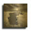 Décoration murale en métal doré « Phare » par Dariusz Klimczak, 36 x 36 po-1065749045