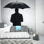 Autocollant parapluie homme, autocollant de vue arrière, Silhouette, art mural, autocollant, décoration moderne, murale minimaliste, 154 g-686661854