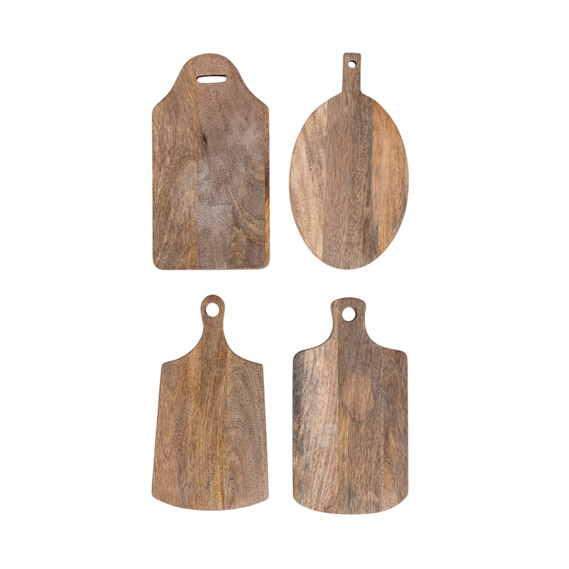 Planche en bois de manguier avec couteau
