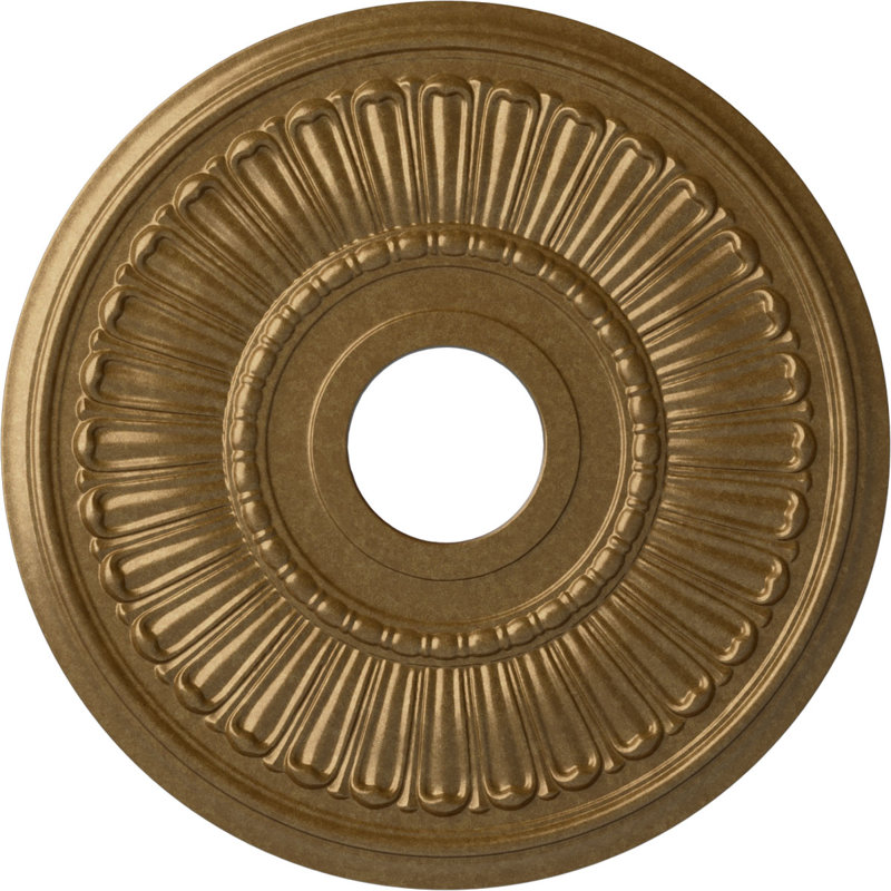 Médaillon de plafond H 16 po x l 16 po x P 0,75 po Melonie, Or pâle