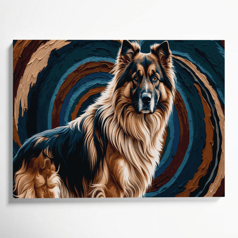 Dogs Central Asian Shepherd Dog Grey Canvas Wall Art