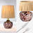 15’’ Handcrafted Leopard-Print Glass Table Lamp with Natural Raffia Shade