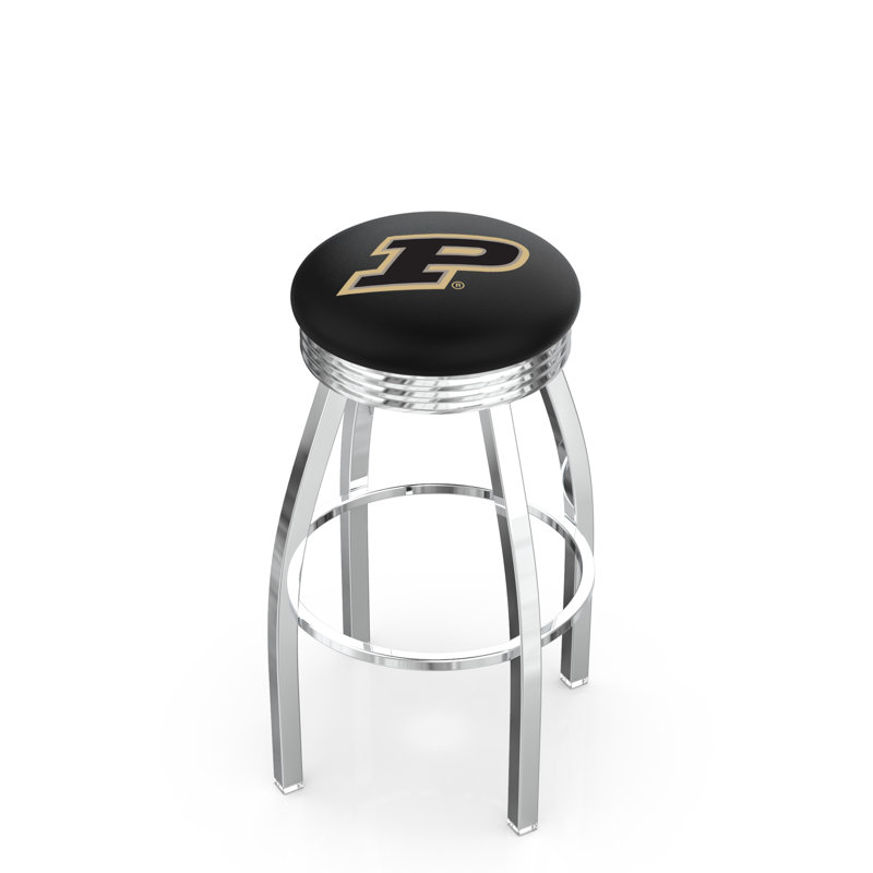 Tabouret de bar Logo Series, Tabouret de comptoir (siège d'une hauteur de 25 p, Noir soudé uni, Purdue