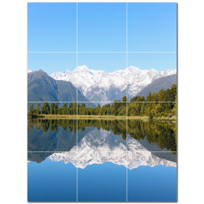Panneau mural en céramique satinée 6 "x 6" Lakes Photo