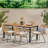 Benkert 6 - Person Metal Patio Dining Set with Extendable Rectangular Table , Cushions Included