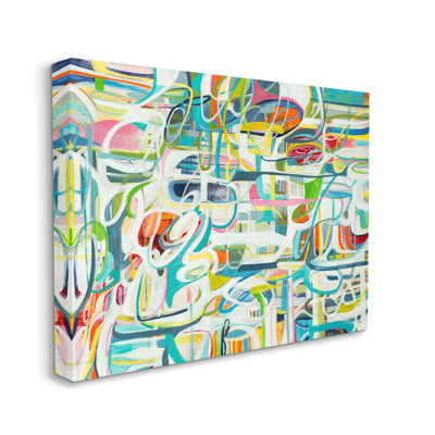 Mouvement courbe bleu et vert Chaos