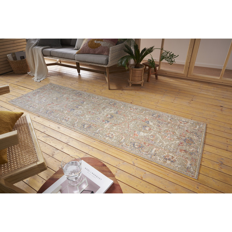 Port Said Cream/Red Indoor/Outdoor Rug, Runner 80 x 200 cm