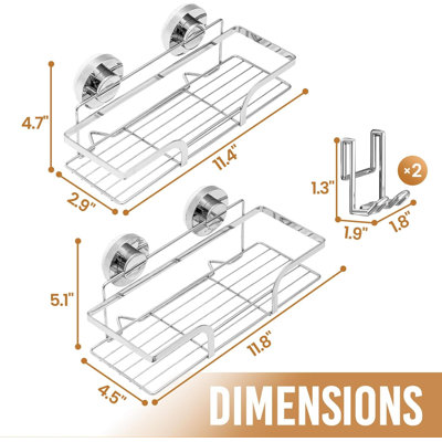 Lot de 2 ventouses pour panier de douche