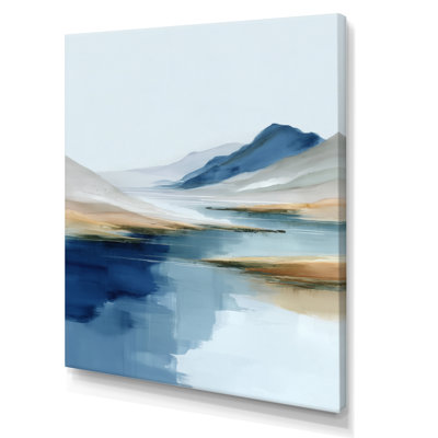 Impression sur toile, "Blue Waves Heights Coastal - Waves", paysage bleu