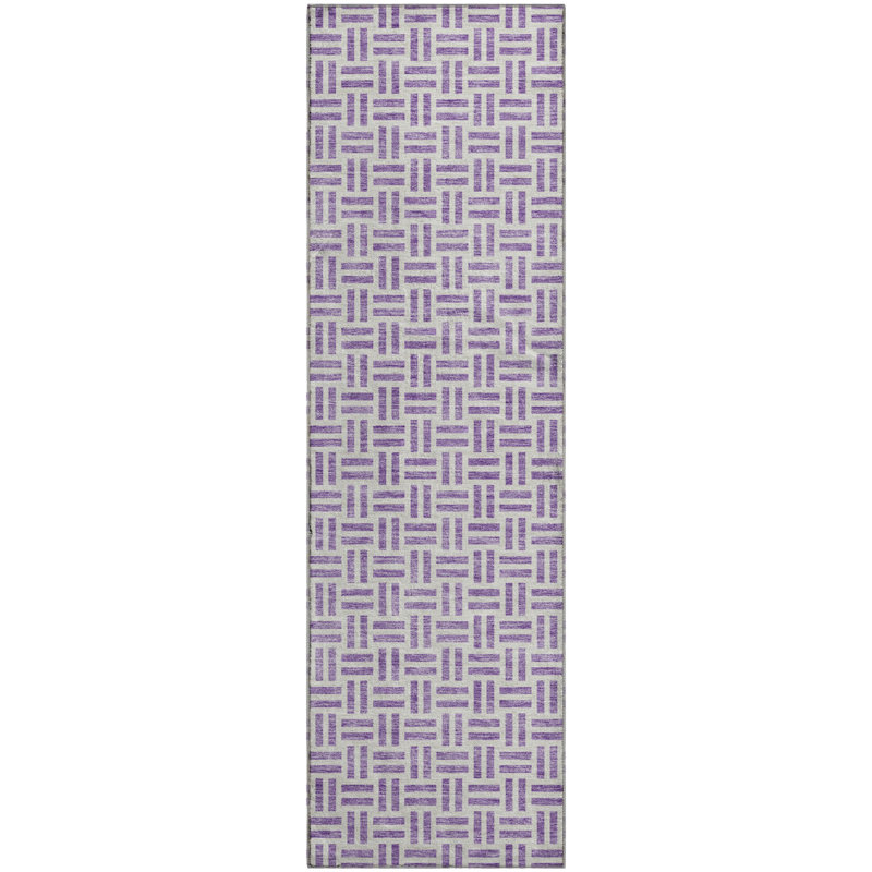 Premium Machine Washable Prisco Lavender Rug, Runner 2'3" x 7'6"