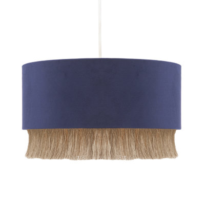13cm H Fabric Globe Lamp Shade ( No Direct Attachment Method ) in Navy