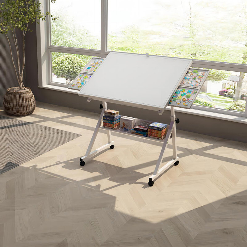 Table de puzzle, Gris / blanc