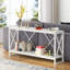 180.1cm Unfinished Solid Wood Top Console Table-1241101095-1241084424