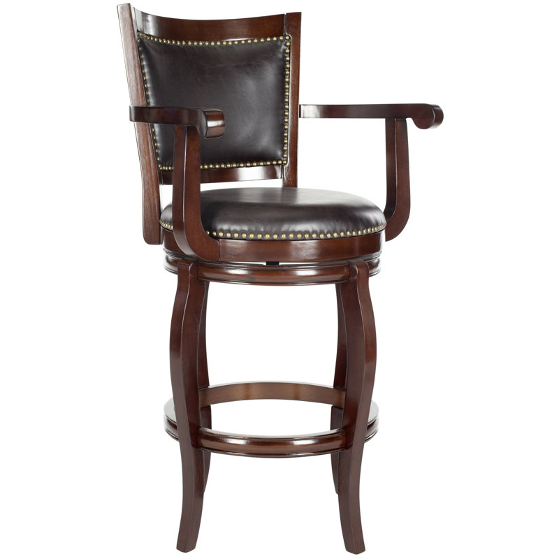 Aare Swivel Upholstered Counter Stool, Brown, Sierra Brown
