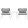 Ensemble de 2 chaises et table d'appoint Yuri
