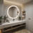 Epperly LED Round Bathroom Mirror with Bluetooth Dimmable Brightness Anti-fog Function-1777631660