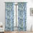 Jacobean Garden Light Filtering Dual Header Curtain Panel in Blue-684737994