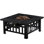 Table de foyer d'extérieur au propane de 30 pouces avec couvercle et pierre de lave Nox, table d'extérieur au gaz de 50 000 BTU, foyer d'extérieur carré avec cadre en acier pour la cour, la terrasse, le porche et le jardin