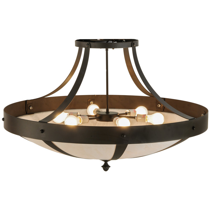 Urban Spoked Semi Flush Mount