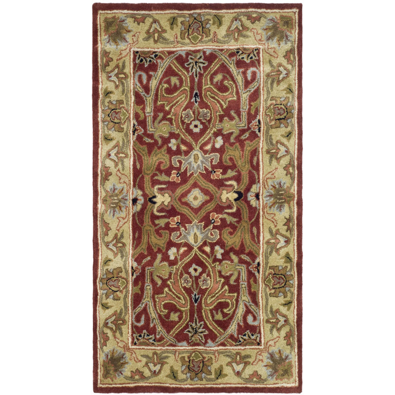 Balthrop Hand Tufted Wool Oriental Rug, Rectangle 2' x 3'