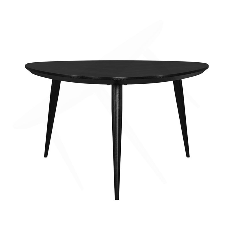 Table basse triangulaire en bois, noir
