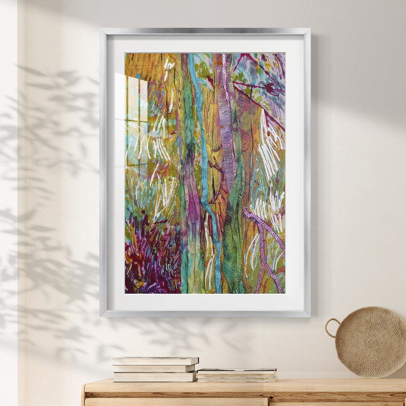 Wake Dream II - impression encadrée, H 28,5 po x l 20,5 po, Argent argent