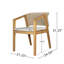 Chaise de salle à manger de 2 personnes en bois avec coussin de siège confortable et sangle de fixation