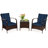 Auromita 2 - Person Patio Conversation Set with Cushions-1528375653